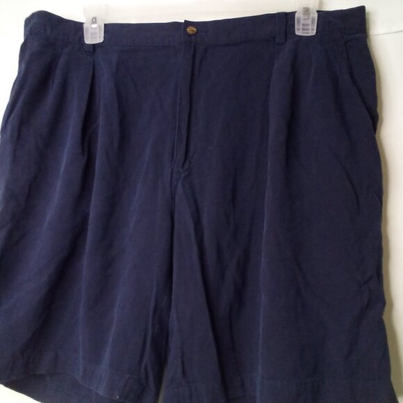 Tommy Bahama Shorts Men 42 100% Silk Pleated Casual Blue - Picture 8 of 15